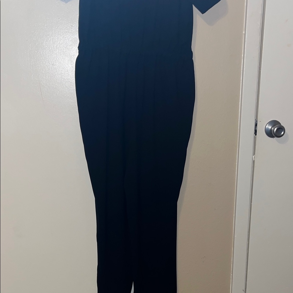 Anthropologie Black Textured Short Sleeve Dress - Picture 6 of 9